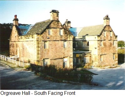 Orgreave Hall - South Facing Front